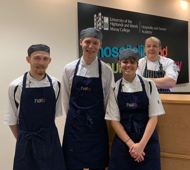 Moray College UHI Hospitality students celebrate reaching the Country Range Student Chef Challenge 2022 Grand Final