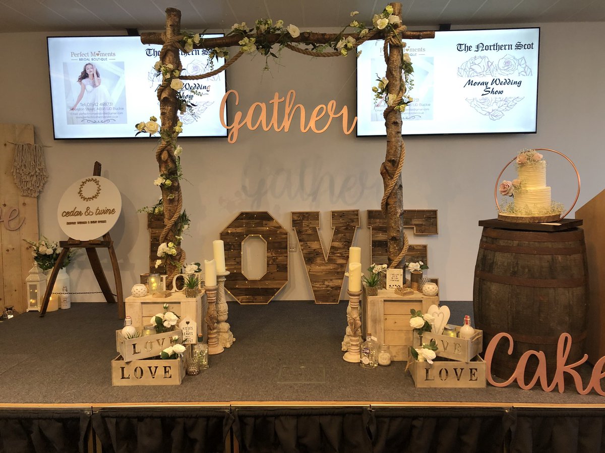 decorated archway in a wedding show