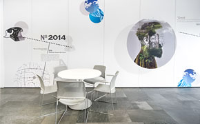 view of cafe area showing wall mural