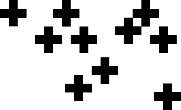 UHI plus signs - a randomised collection of black UHI plus signs - a randomised collection of black