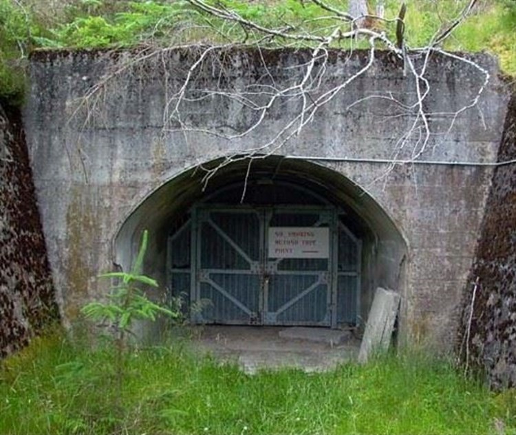 Entrance to the tank