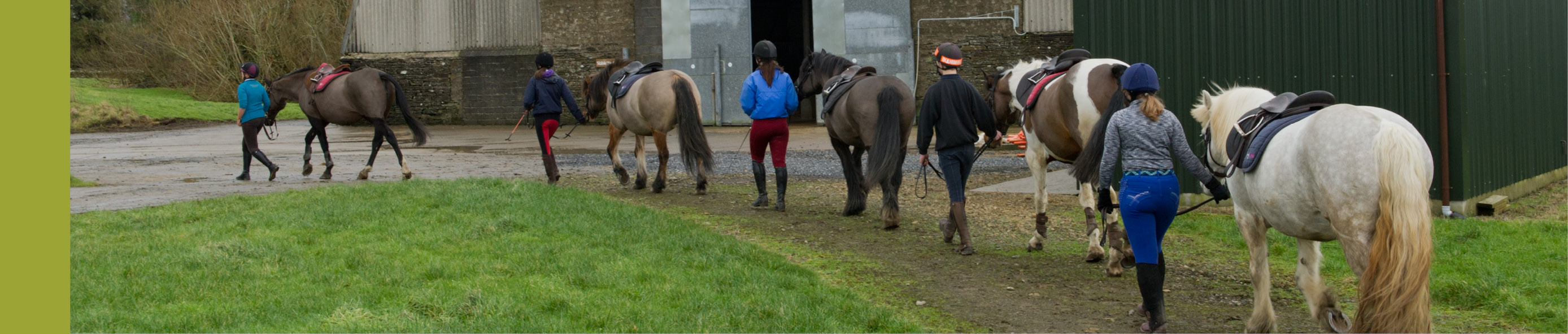 Students with horses